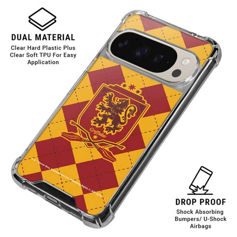Wizarding Worlds Harry Potter Gryffindor Huse Crest Pixel 9/9 Pro Clear Case